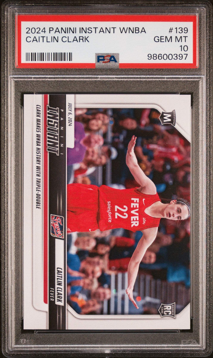 Graded 2024 Panini Instant WNBA Caitlin Clark #139 Rookie Basketball Card PSA 10