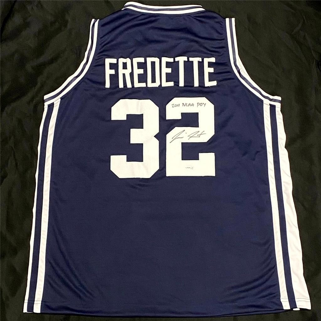 Jimmer Fredette signed inscribed "2011 NCAA POY" BYU Jersey autograph ~ JSA