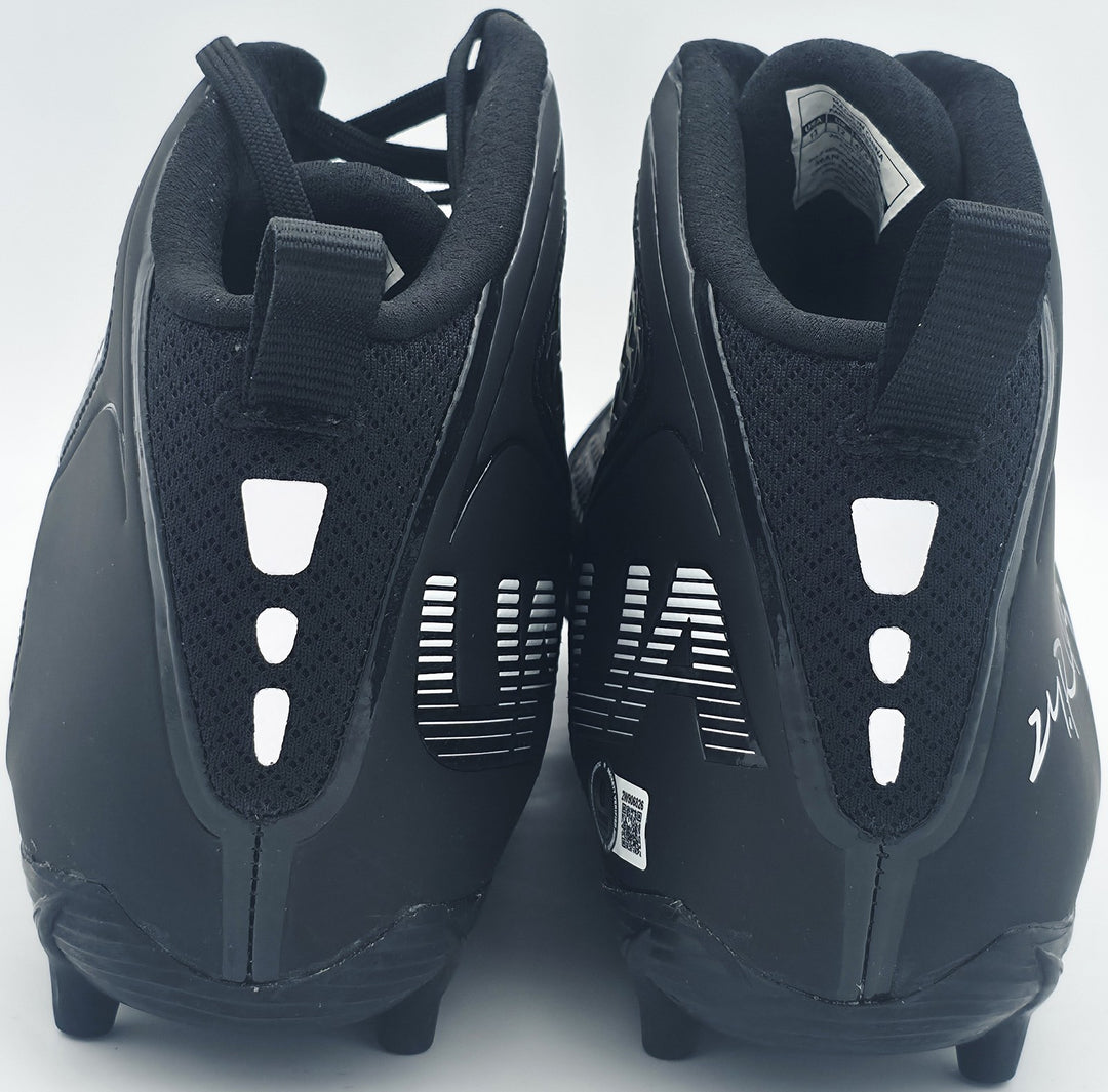 Michael Penix Jr Auto Black Under Armour Team Fierce Cleats Falcons 13 Beckett