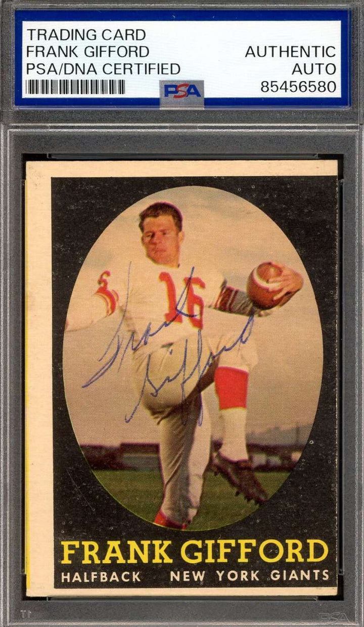 Frank Gifford PSA DNA Signed 1958 Topps Autograph
