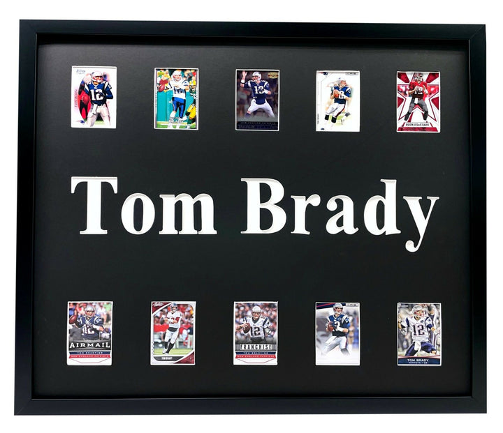Tom Brady Framed 10 Football Card Collage Tampa Buccaneers New England Patriots
