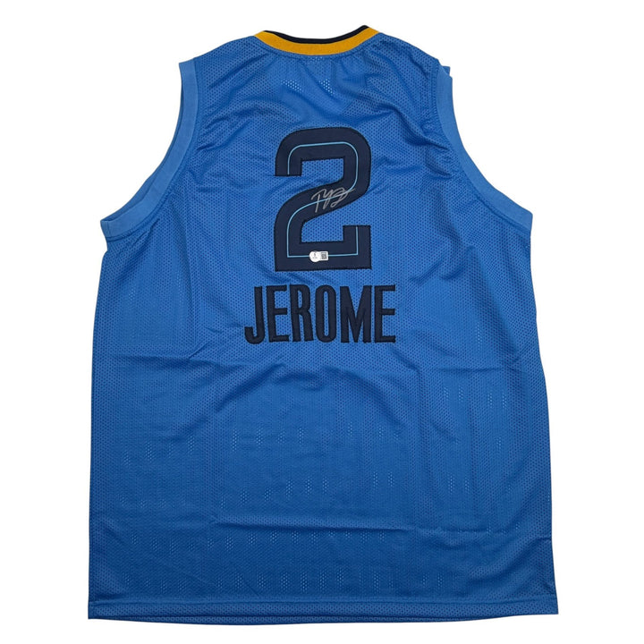 Autographed/Signed Ty Jerome Memphis Light Blue Basketball Jersey Beckett COA