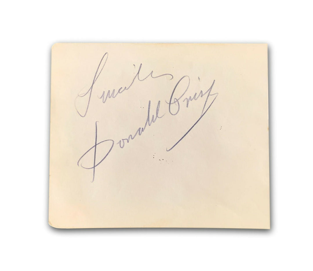 Donald Crisp / Joe E Brown Dual Signed Album Page Cut JSA COA Autograph