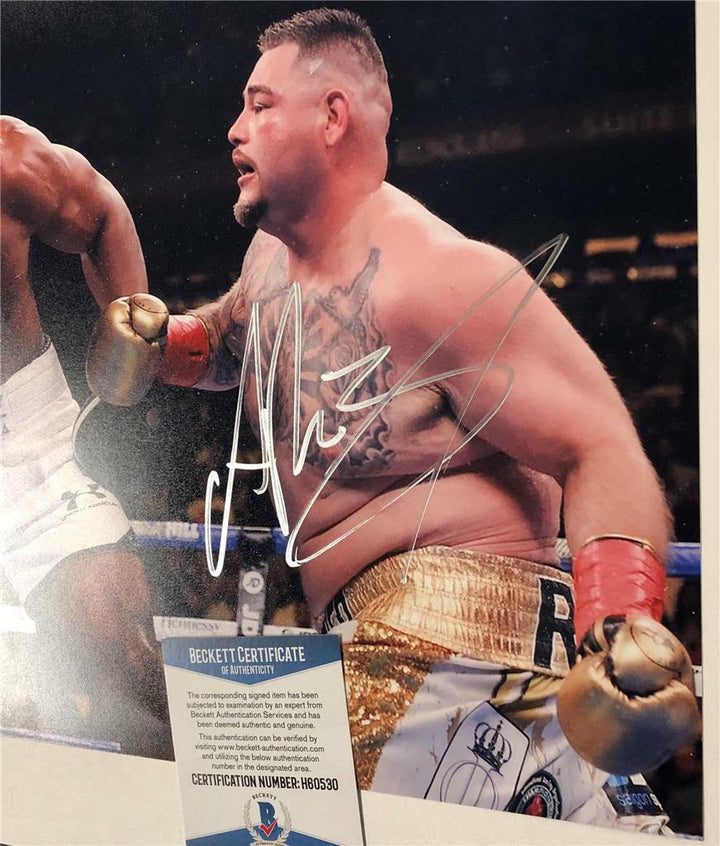 ANDY RUIZ JR Autograph Signed 11x14 Photo vs. Anthony Joshua A ~ Beckett BAS COA
