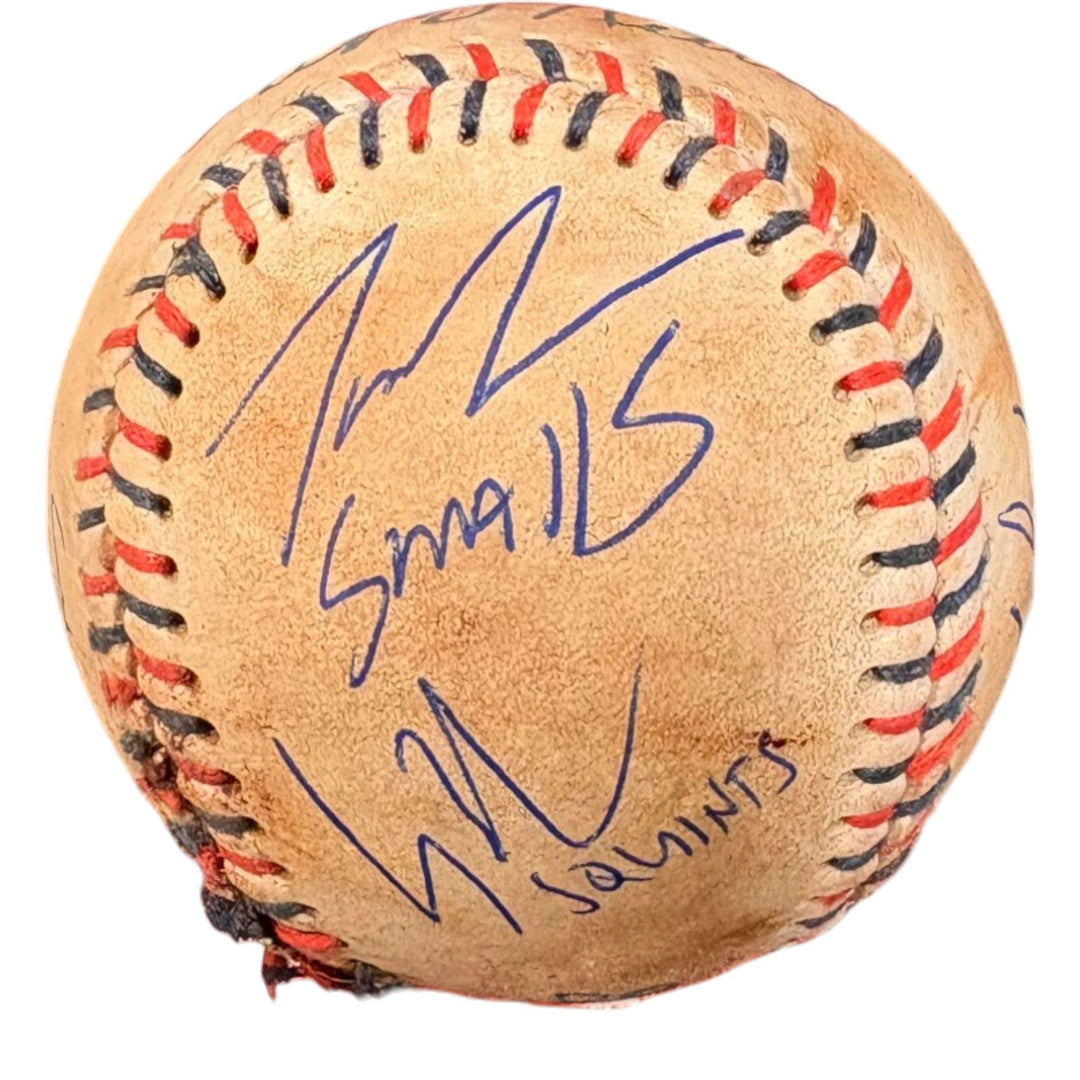 Sandlot Autographed/Signed Babe Ruth Ripped Custom Baseball 6 Sigs Beckett 52769