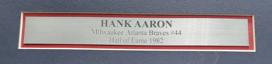 Hank Aaron Signed Framed 10x30 Panoramic Photo Milwaukee Braves Fanatics