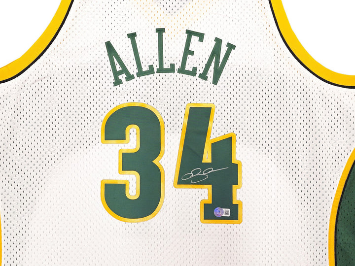 Sonics Ray Allen Auto White Mitchell Ness 06-07 Ray Allen HWC Swingman Jersey 2X