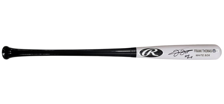 Frank Thomas Auto Gray Rawlings Game Model Bat White Sox "HOF 2014" Beckett Wit