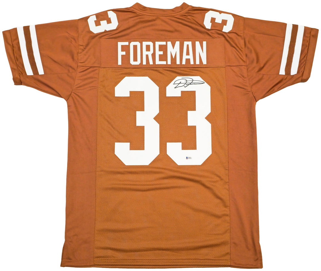 Texas Longhorns D'Onta Foreman Autographed Signed Orange Jersey Beckett Witness