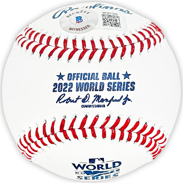Martin Maldonado Signed Official 2022 WS MLB Baseball Houston Astros Beckett Wit