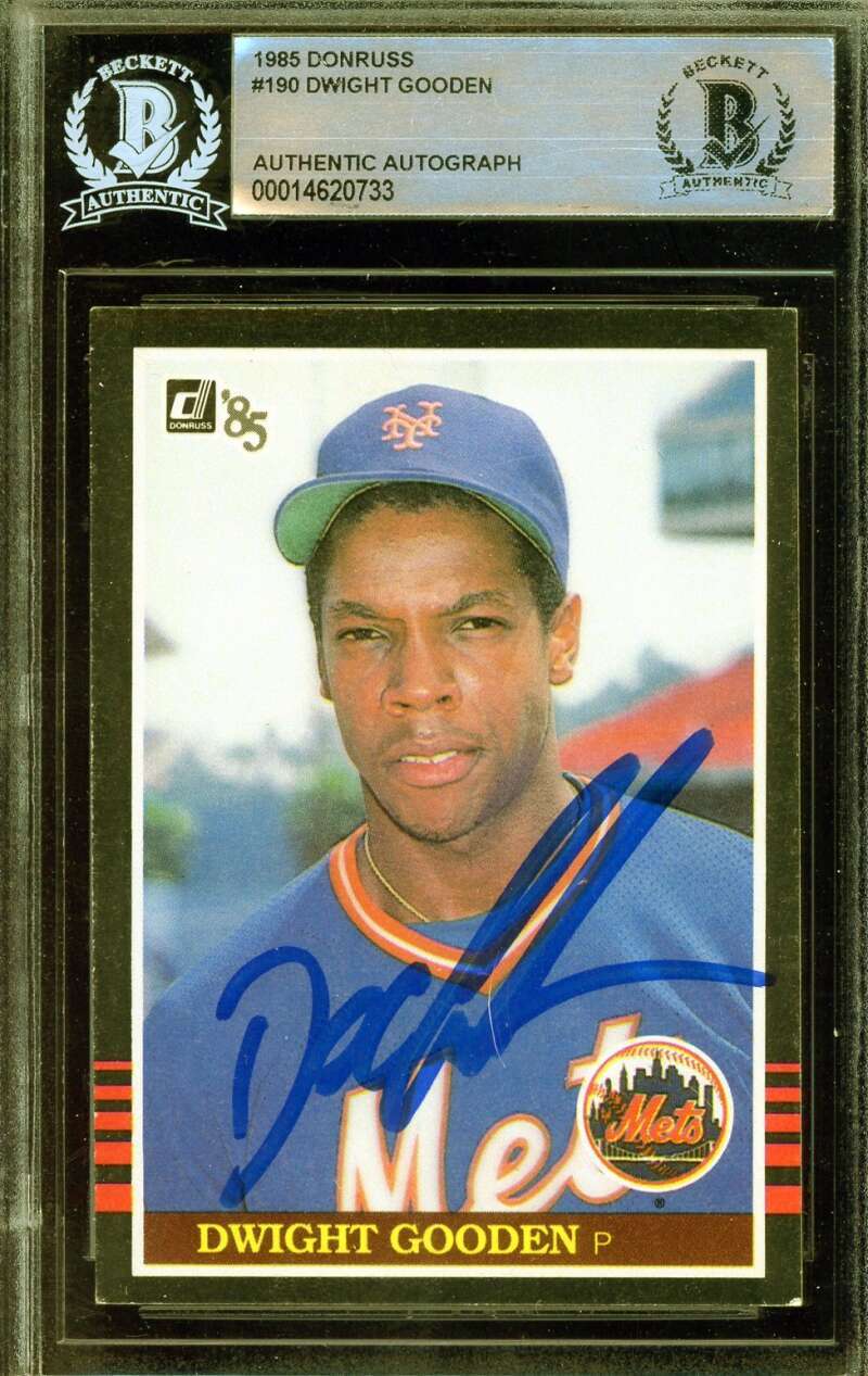 Dwight Gooden Beckett BAS Signed 1985 Donruss Rookie Autograph