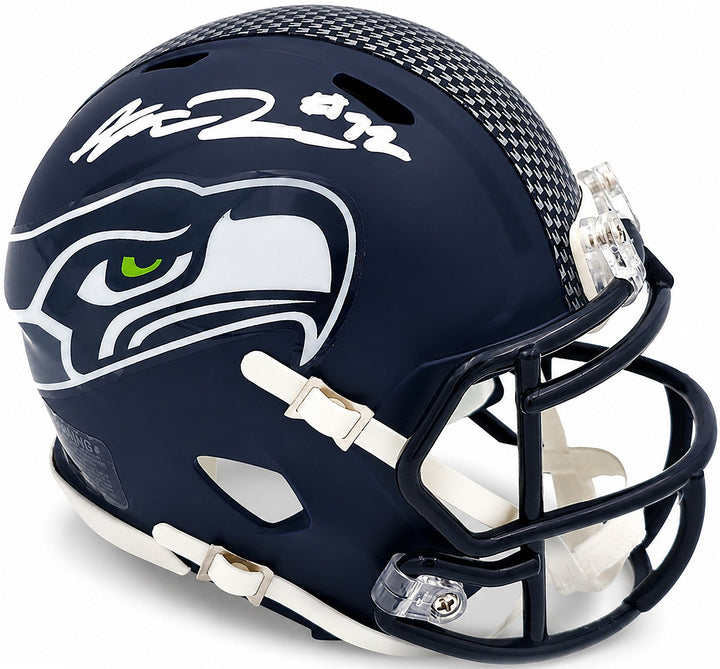 Abraham Abe Lucas Signed Seattle Seahawks Blue Speed Mini Helmet MCS Holo
