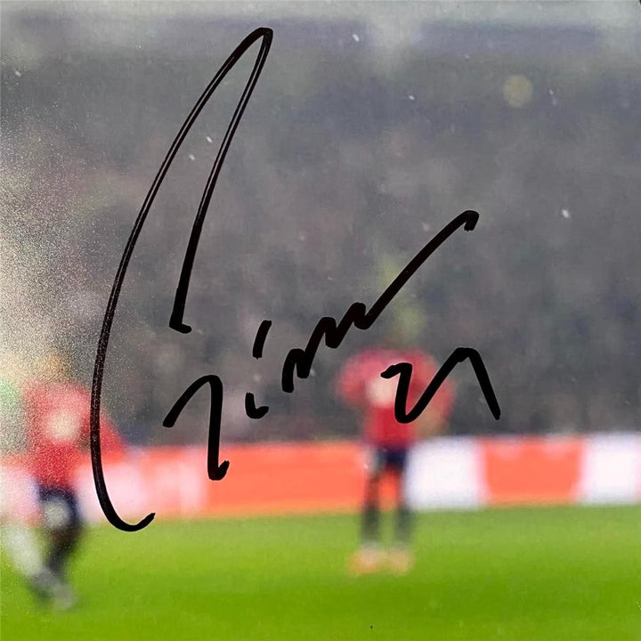 Santiago Gimenez Signed 16x20 Photo Mexico Milan autograph ~ Beckett BAS