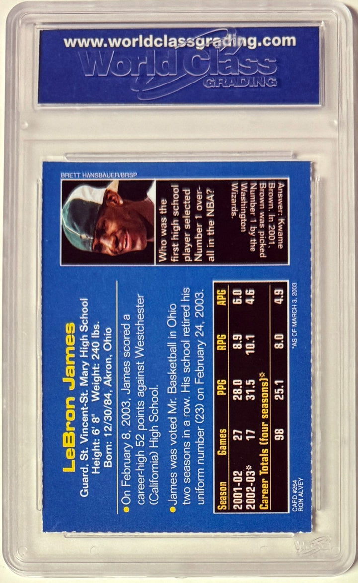 LeBron James 2003 S. I. For Kids Rookie Card #264- WCG Graded 10 Gem Mint