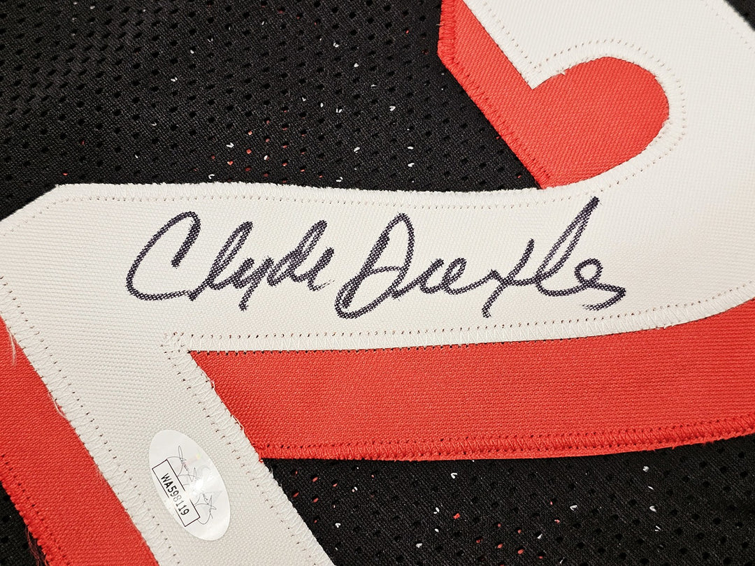 Portland Trail Blazers Clyde Drexler Autographed Signed Black Jersey JSA