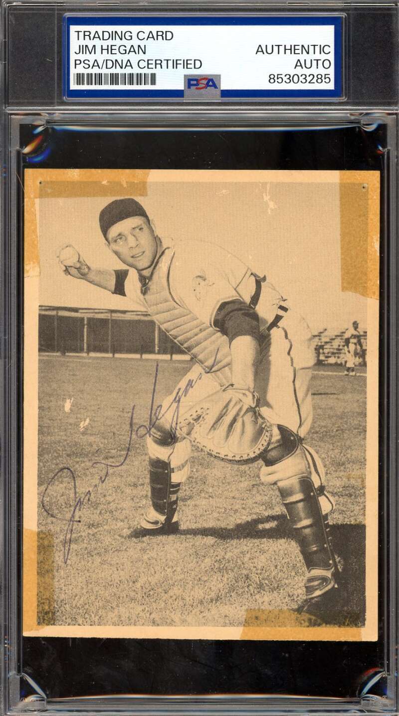 Jim Hegan PSA DNA Vintage Signed Rare 1952 Num Num Indians Autograph
