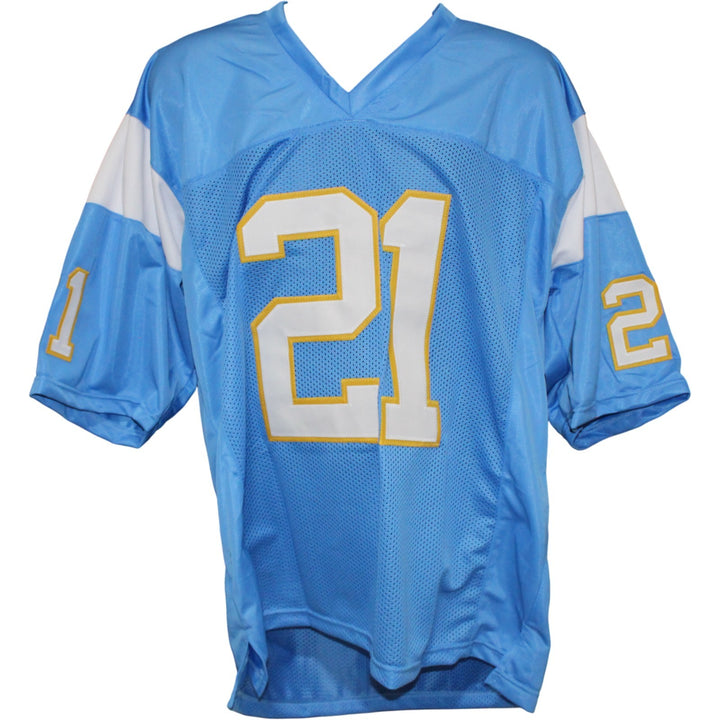 LaDainian Tomlinson Autographed Pro Style XL Blue Jersey Beckett Witness 53720