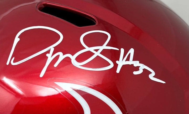 David Montgomery Signed Houston Texans Full Size Red Replica Speed Helmet BAS