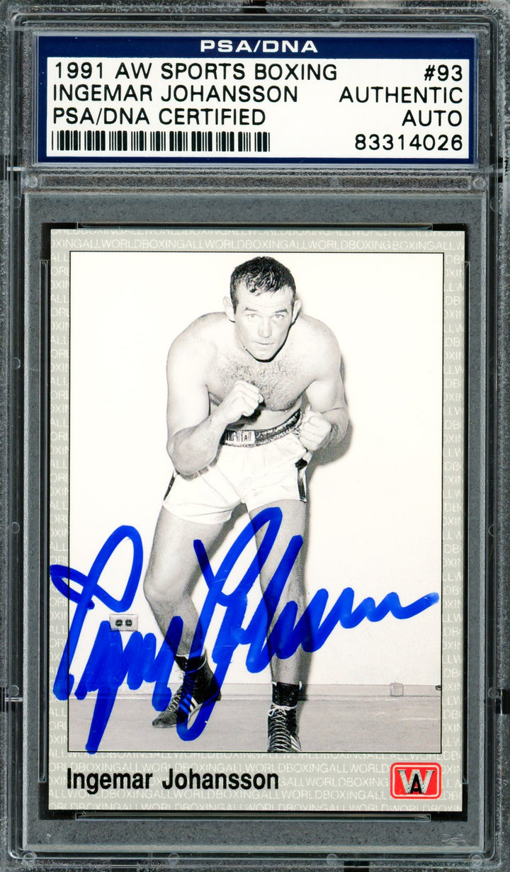 Ingemar Johansson Autographed Signed 1991 AW Sports Card #93 PSA/DNA #83314026
