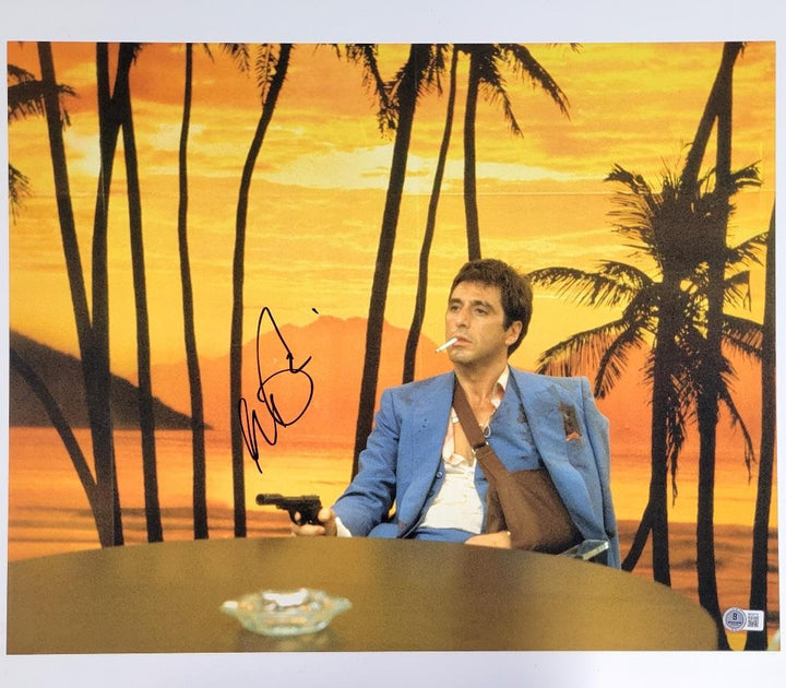 Al Pacino signed Scarface 16x20 photo Tony Montana autograph (A) ~ Beckett BAS