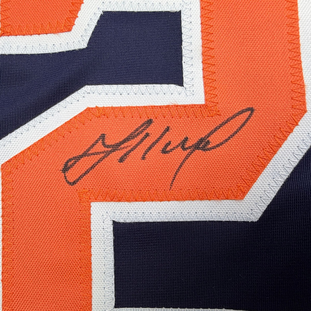Autographed/Signed Jose Altuve Houston Blue Baseball Jersey Beckett BAS COA