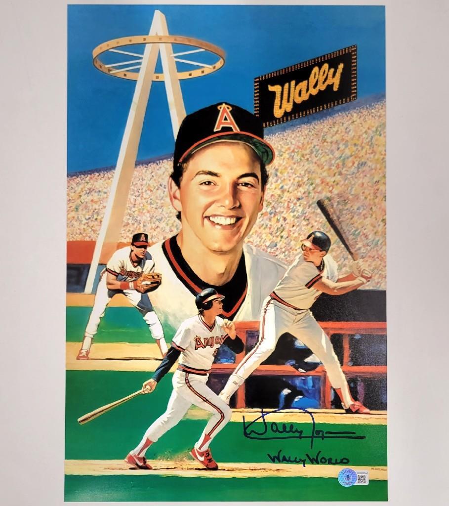 Wally Joyner signed Wally World 11x17 Photo CA Angels ~ Beckett BAS Witness Holo