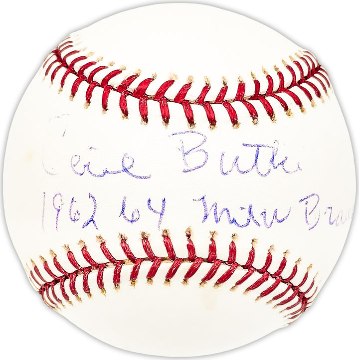 Cecil Butler Signed MLB Baseball Milwaukee Braves Beckett QR