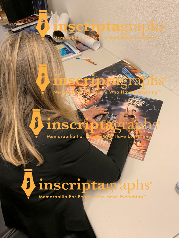 Chevy Chase / Beverly D'Angelo Autographed European Vacation 11x17 Poster JSA