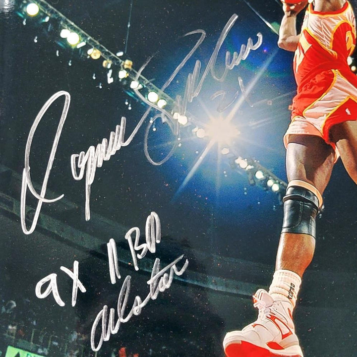 Dominique Wilkins signed "9x NBA Allstar" 16x20 photo autograph ~ BAS Beckett