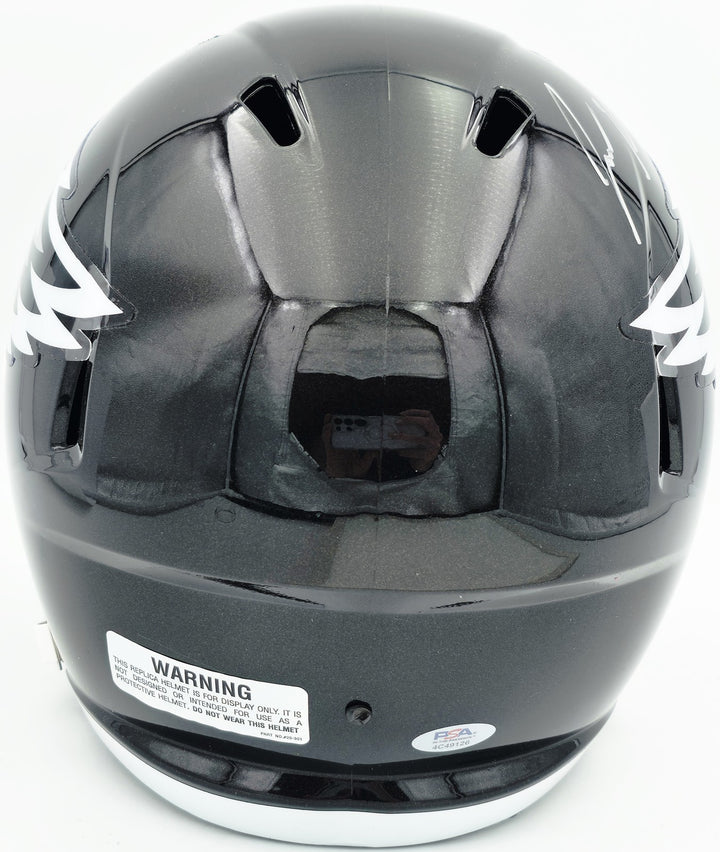 Jason Kelce Auto Eagles Black 2022 Alternate On-Field Full Sz Speed Rep Helmet