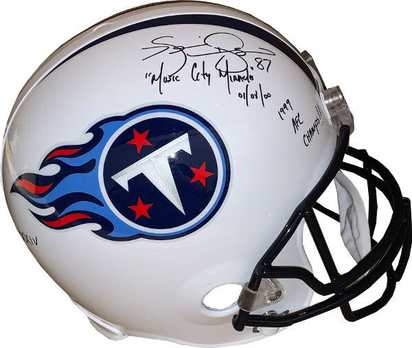 Kevin Dyson signed Tennessee Titans FS Rep Helmet Music City Miracle/Champs- JSA