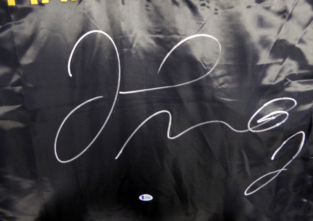 Floyd Mayweather Jr. Signed Black Boxing Robe Beckett BAS