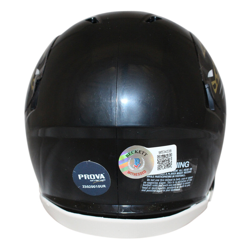 Mark Brunell Signed Jacksonville Jaguars TB '95-'12 Mini Helmet Beckett 40193