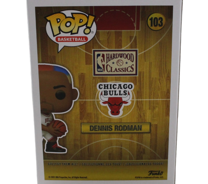 Dennis Rodman Signed Chicago Bulls Funko Pop! #103 w/ Soft Protector 44411