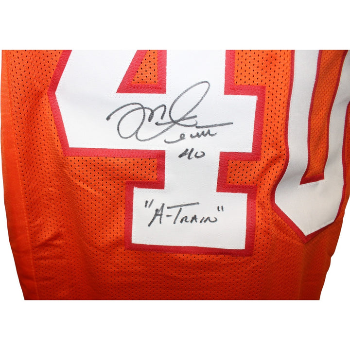 Mike Alstott Autographed Pro Style Size XL Orange TB Jersey Atrain Beckett 54623