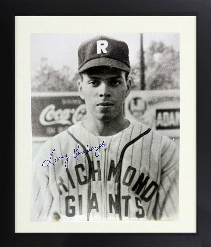 Larry Kimbrough signed Richmond Giants B&W 8x10 Photo Framed - COA/Show Ticket