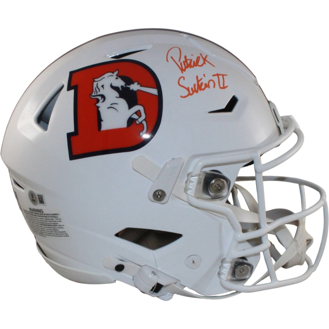 Patrick Surtain Autographed Denver Broncos SpeedFlex 23 Alt Helmet Beckett 56428