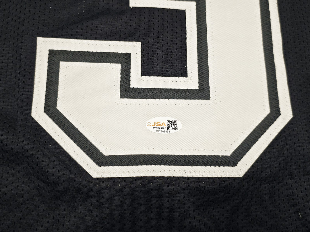 Dallas Cowboys George Pickens Autographed Blue Jersey JSA Witness