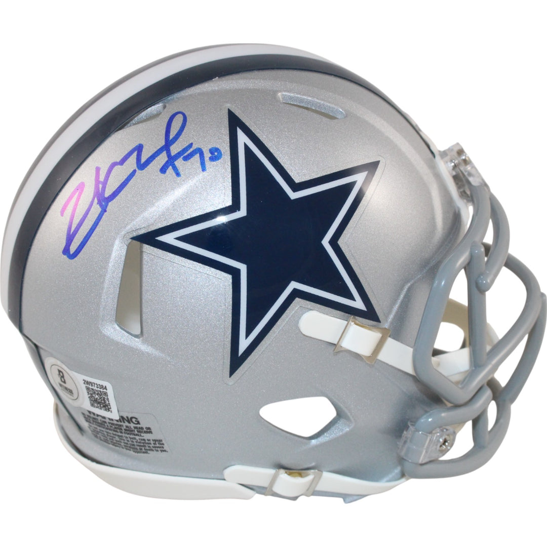 Zack Martin Autographed/Signed Dallas Cowboys Mini Helmet Beckett Witness 51037