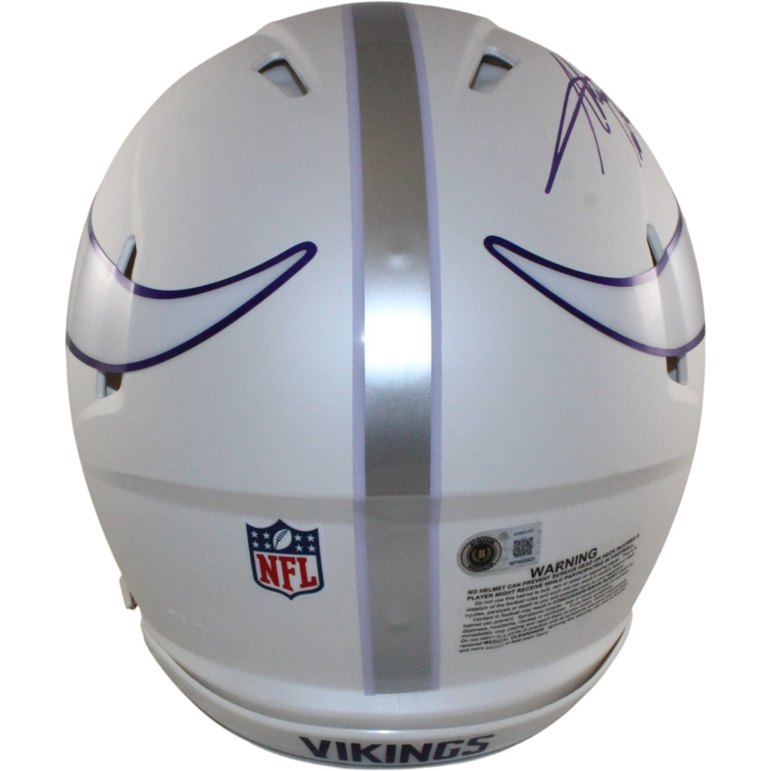 Adrian Perterson Signed Minnesota Vikings Pro 2024 ALT Helmet Beckett WIT 57519
