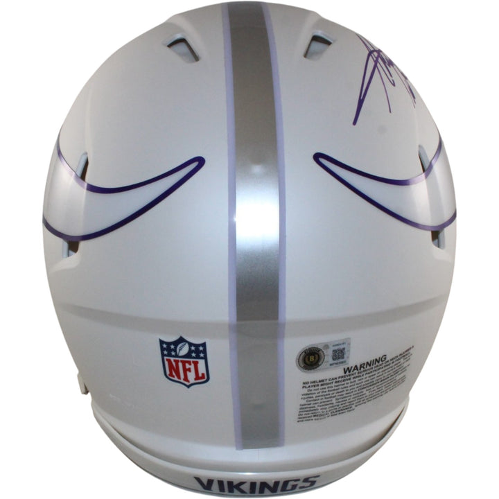 Adrian Perterson Signed Minnesota Vikings Pro 2024 ALT Helmet Beckett WIT 57519