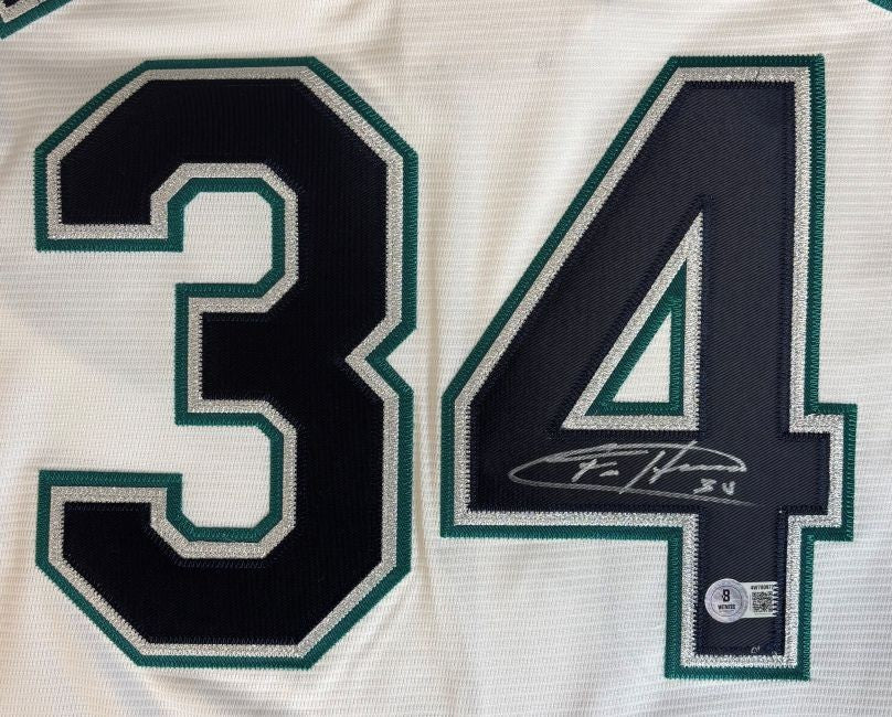 Felix Hernandez Signed Seattle Mariners Nike Replica MLB Baseball Jersey BAS