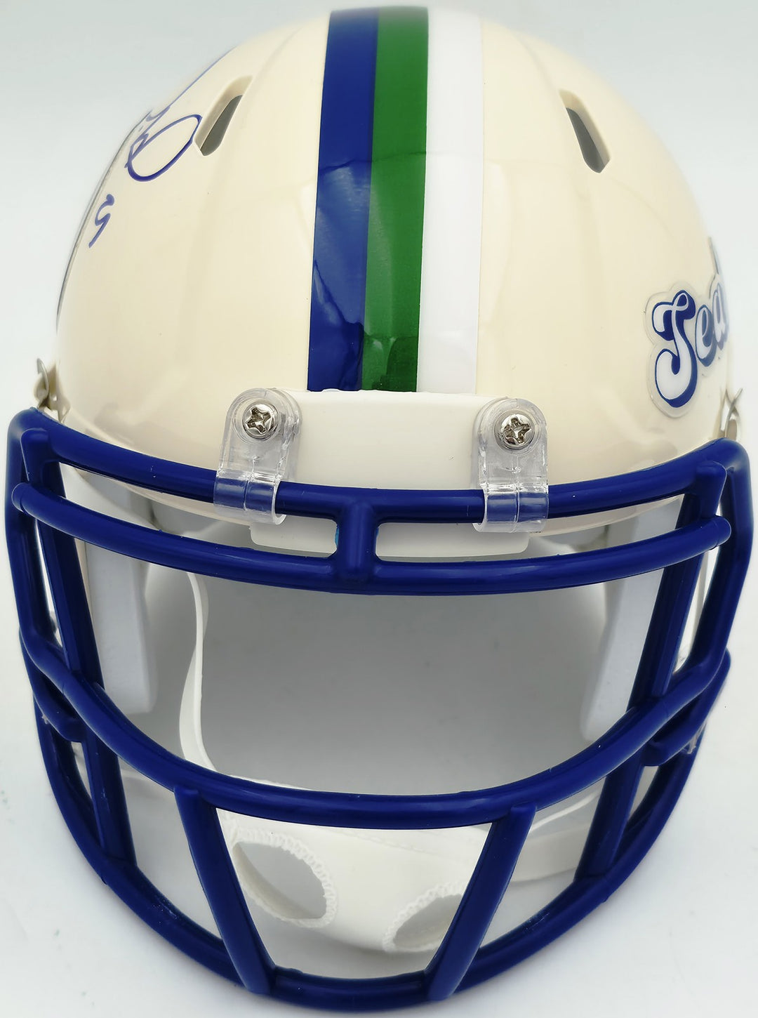 Devon Witherspoon Signed Seattle Seahawks Cream Retro Speed Mini Helmet MCS Holo