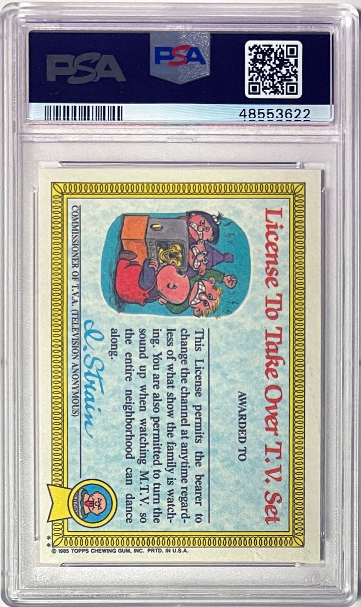1985 Topps Garbage Pail Kids Series 1 Graffiti Petey Stickers #30b- PSA Graded 6