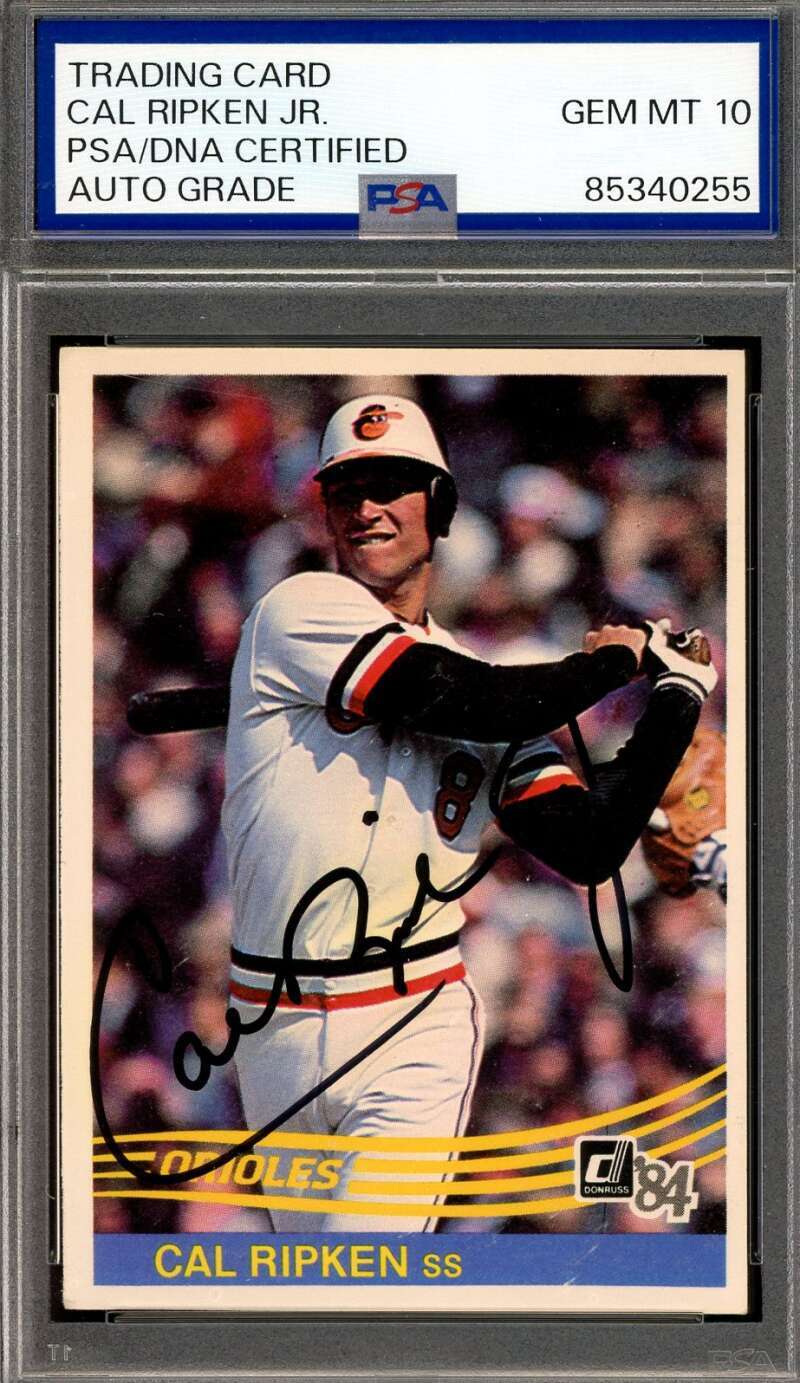 Cal Ripken Jr Gem Mint 10 PSA DNA Signed 1984 Donruss Autograph