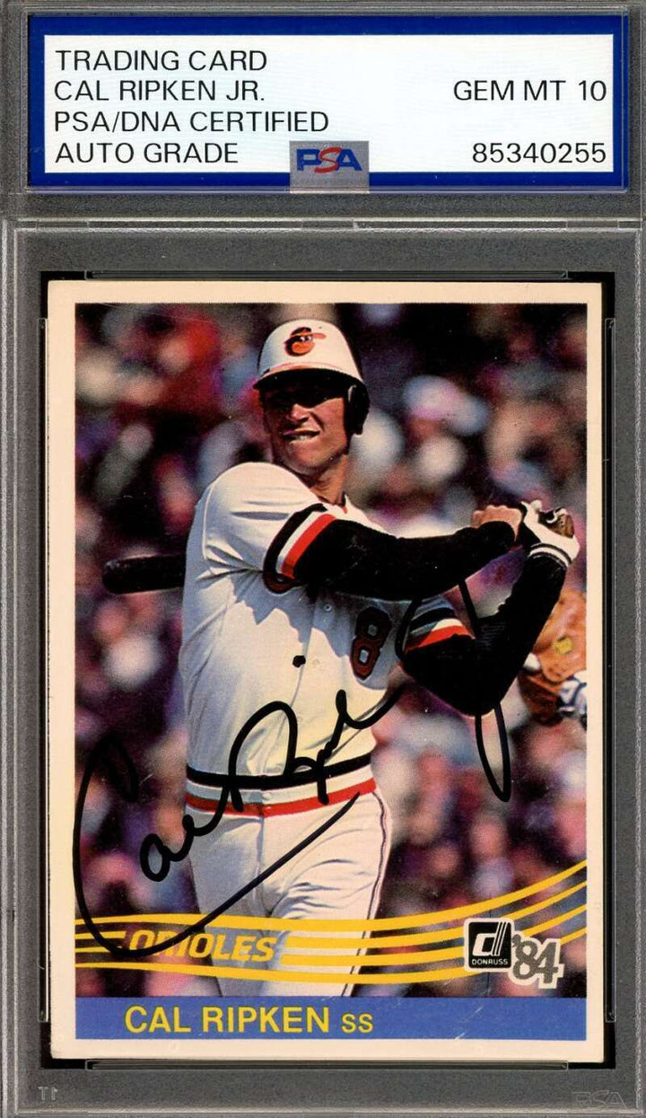 Cal Ripken Jr Gem Mint 10 PSA DNA Signed 1984 Donruss Autograph