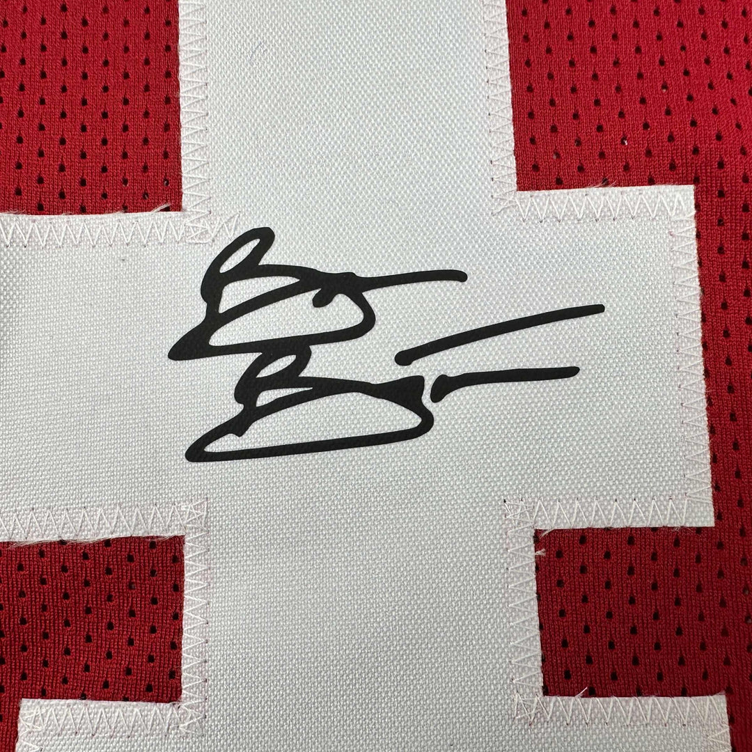 Facsimile Autographed Brian Bosworth Oklahoma Red Reprint Jersey Size Men's XL