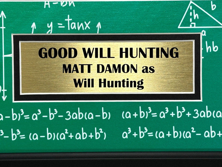 Matt Damon Autographed Good Will Hunting Script Framed Collage BAS COA Photo