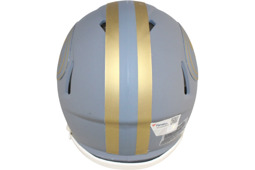 Christian McCaffrey Signed San Francisco 49ers Mini Helmet Slate Fanatics 52728