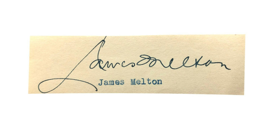 James Melton Hand Signed Page Cut JSA COA Autograph Actor Singer